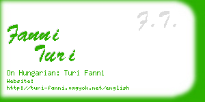 fanni turi business card